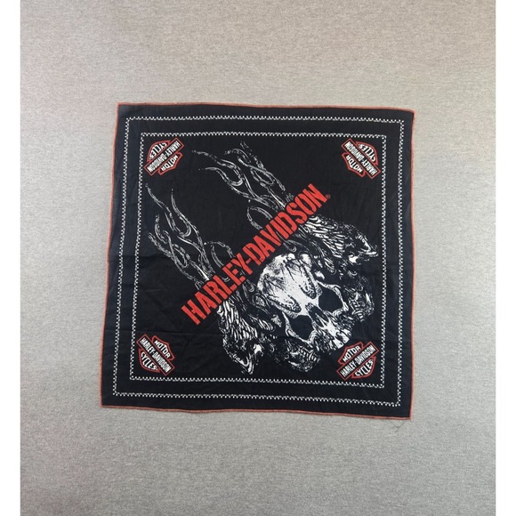 Harley-Davidson Other - Harley-Davidson Bandana Men's Black Flame Skull Headwrap Motorcycle Biker